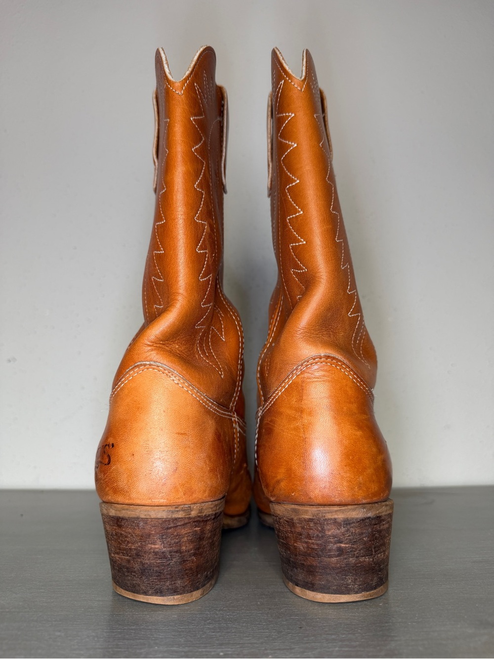Vintage Landis Western Campus Work Boots Men’s 10.5 D Tan Leather Boots USA - Picture 7 of 12